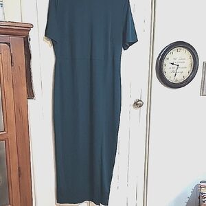 SHEIN Green Maxi Sheath Dress Short Sleeve Crew Neck VGC Size 2XL.